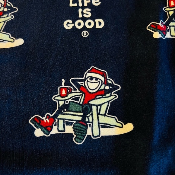 Life Is Good Women’s Pajama Bottoms - Navy Blue with Christmas Print Size L NWT - Picture 10 of 10